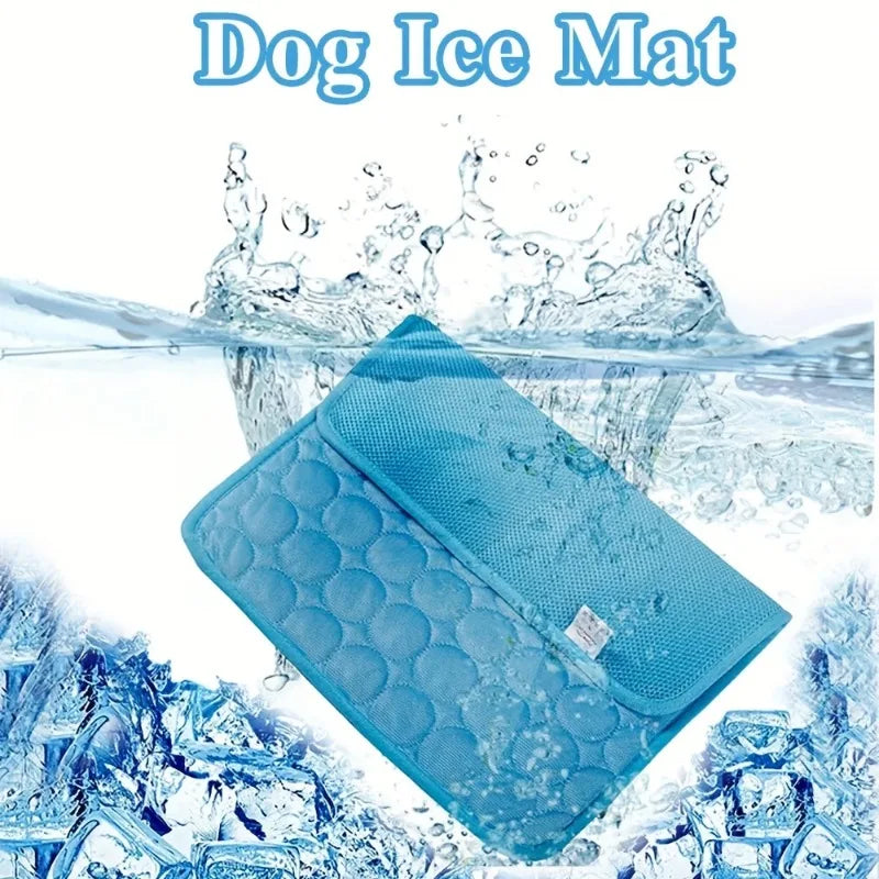 Pet Cool Pad Summer Dog Sleeping Mat Breathable Ice Silk Washable Pet Bed Durable Dog Cat Cushion Outdoor Terraces Cool Pad