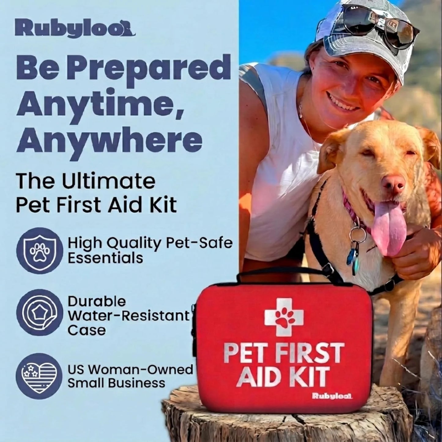 Cat and Dog First Aid Kit, 53-Piece Pet Emergency Essential Kit with Vet-Approved Guide