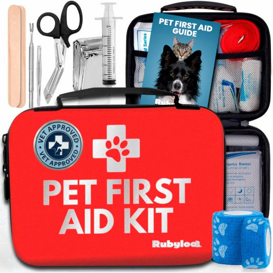 Cat and Dog First Aid Kit, 53-Piece Pet Emergency Essential Kit with Vet-Approved Guide