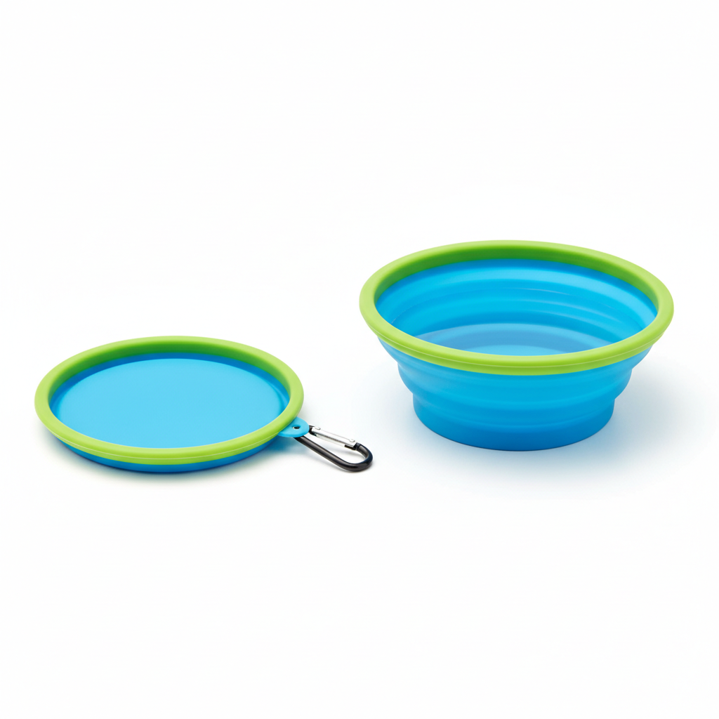 Collapsible Dog Travel Bowls 34oz with Carabiner Clip | 2 Pack