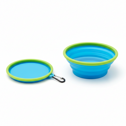Collapsible Dog Travel Bowls 34oz with Carabiner Clip | 2 Pack
